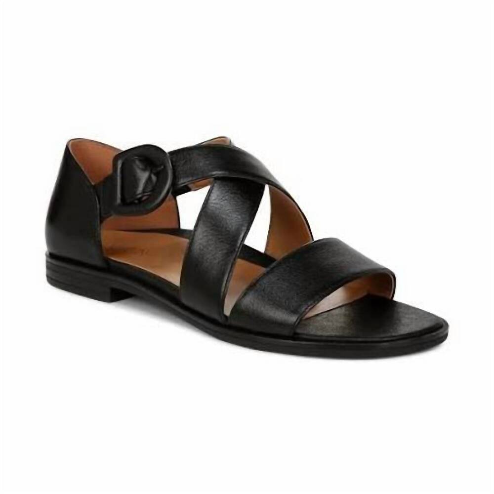NEW VIONIC women's pacifica sandal in black crinkle leather